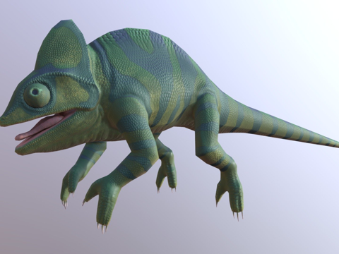  变色龙3d模型 