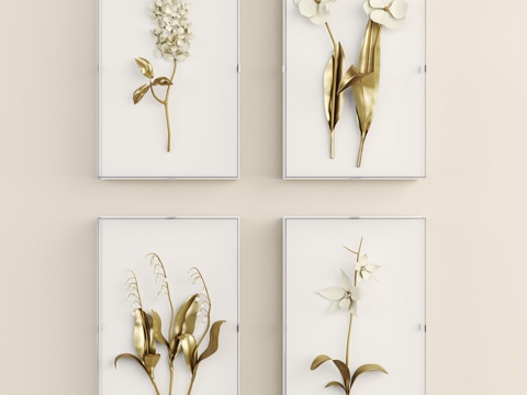  现代装饰挂画壁画3d模型 