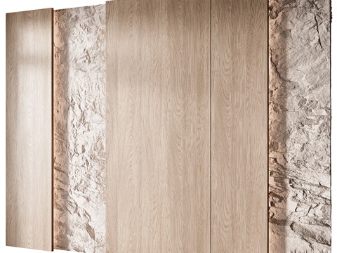  现代墙面装饰面板3d模型 