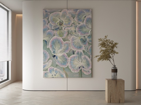  侘寂挂画 油画3d模型 