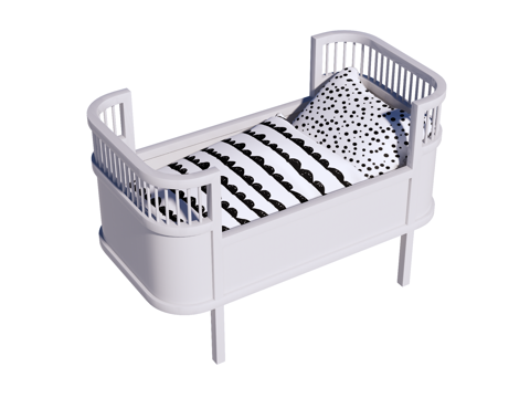 婴儿床 儿童床su模型