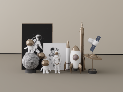 摆件组合su模型