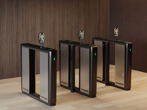 现代门禁机 门闸免费3d模型