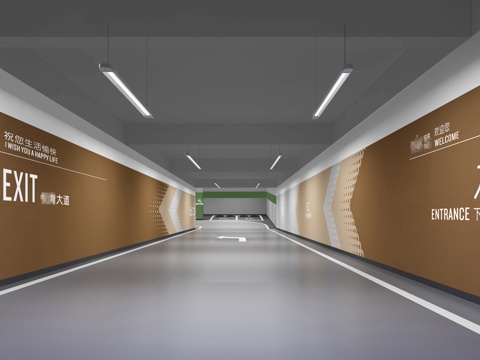 地下车库停车场cad施工图