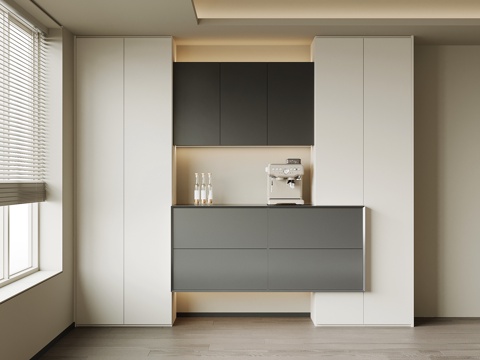  现代意式酒柜 餐边柜3d模型 