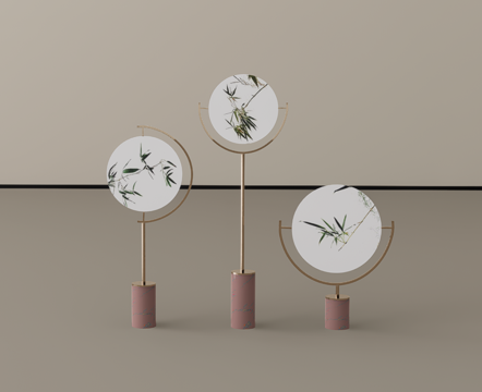 摆件组合su模型