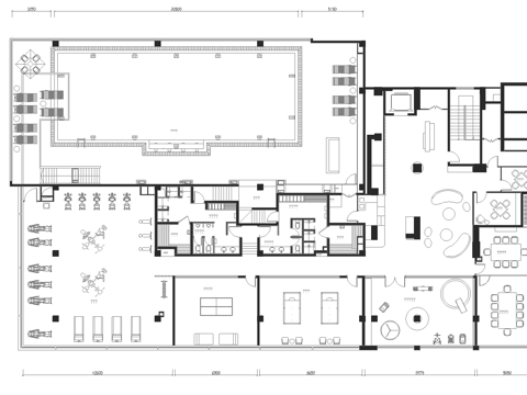 健身娱乐会所   最新平面施工图合集cad施工图cad施工图