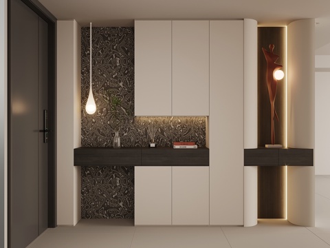 现代意式鞋柜 入户鞋柜su模型