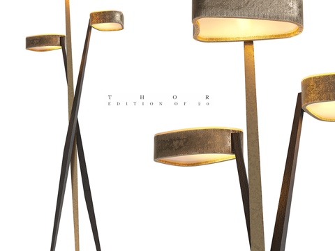  现代THOR金属落地灯3d模型 