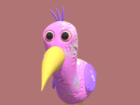  花园班班奥皮拉鸟3d模型 