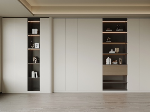  现代意式书柜3d模型 