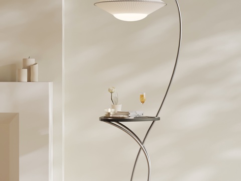  现代意式落地灯 金属落地灯3d模型 