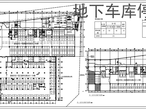 地下车库停车场cadcad施工图