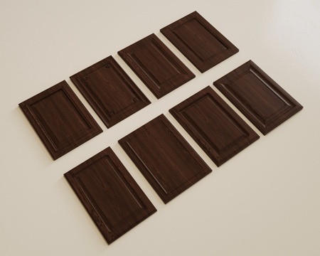  新中式柜门 门板3d模型 