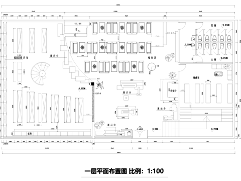 二层休闲书吧室内工装CAD施工图cad施工图