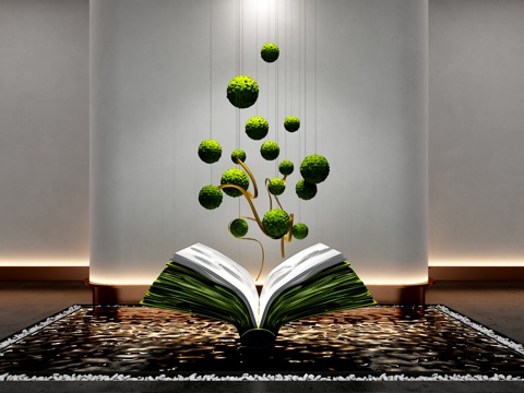  现代抽象艺术装置 3d模型3d模型 