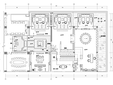 茶楼 茶馆  最新平面施工图合集cad施工图