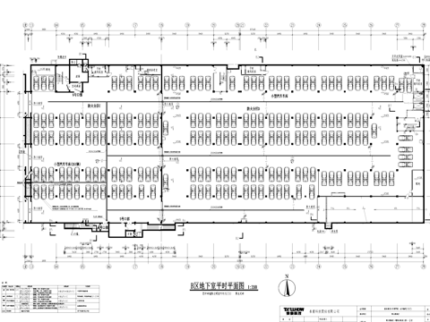 战时地下层停车场监控系统平面图CAD施工图cad施工图