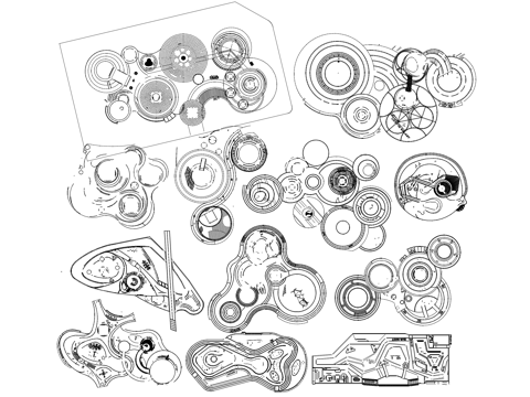 儿童活动场地平面CAD图块图库施工图cad施工图