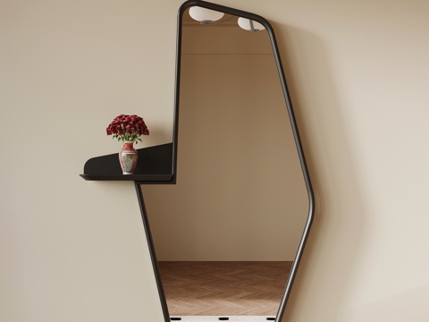 法式复古镜子 全身镜su模型