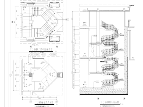 旋转楼梯CAD施工图cad施工图