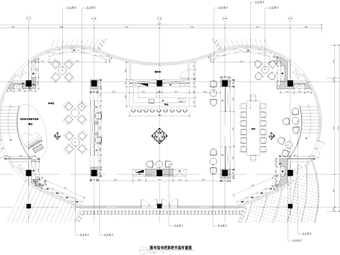 图书馆书吧茶吧室内工装CAD施工图cad施工图