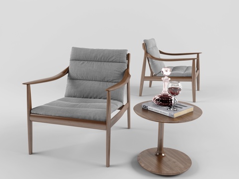  现代休闲椅组合3d模型 