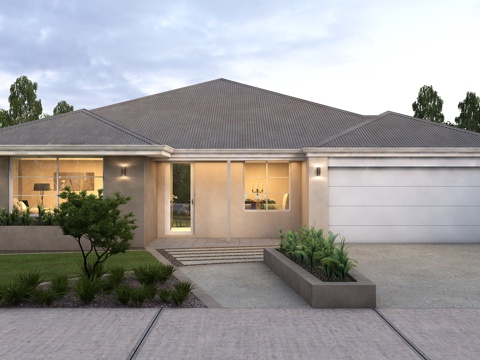  别墅 灌木 景观 园林3d模型 