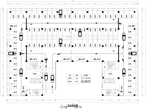 车库停车位规划平面图CAD施工图cad施工图