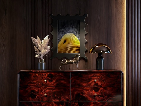  轻奢斗柜 斗柜 边柜 矮柜 玄关柜3d模型 