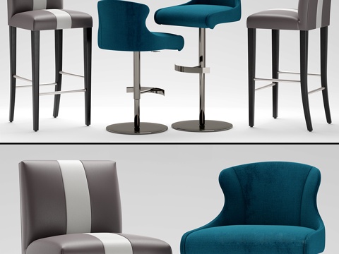  现代休闲椅3d模型 