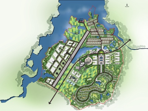 航空园区机场农业生态观光园会展中心老年休闲会所规划总平面cad施工图cad施工图