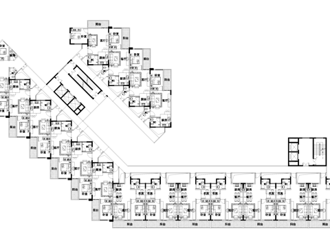 公寓户型图平面CAD施工图cad施工图