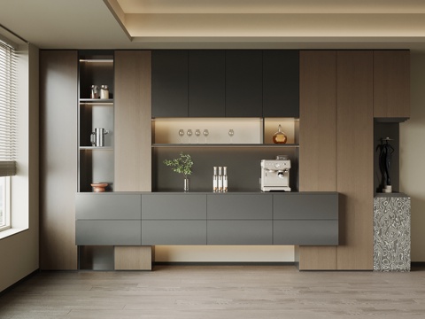  现代意式酒柜 餐边柜3d模型 