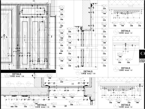 酒店门表门节点石材暗门大样CAD施工图cad施工图