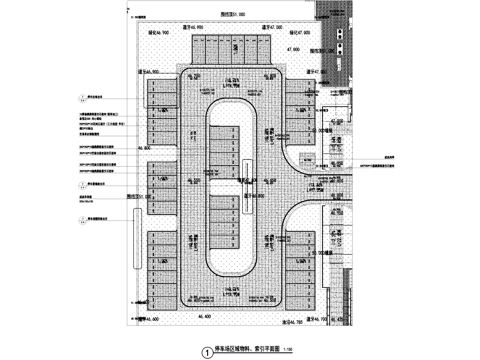 户外停车场平面CAD施工图cad施工图