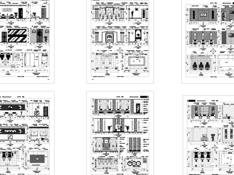 足疗沐浴保健室内装饰CAD施工图集cad施工图