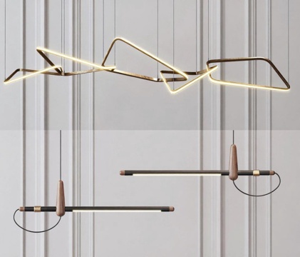  现代艺术吊灯免费3d模型 