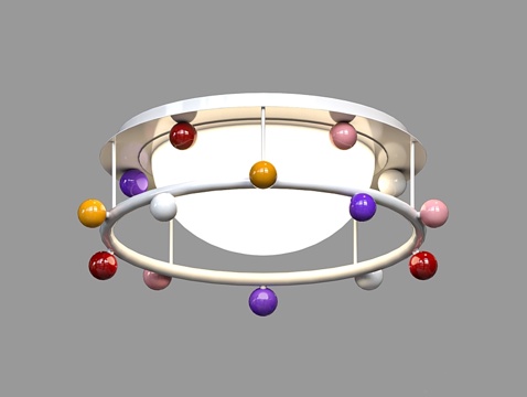  LampsShop 彩色吸顶灯3d模型 