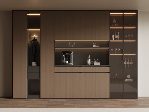  现代意式酒柜 餐边柜3d模型 