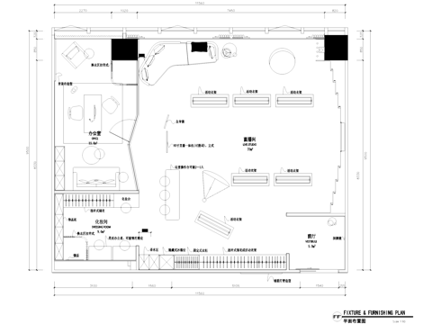  汉京国际16J服装工作室直播间室内工装CAD施工图cad施工图 