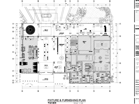 福州贵安温德姆酒店一层大堂公区室内工装CAD施工图