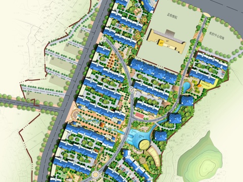 居住区规划平面CAD施工图集cad施工图