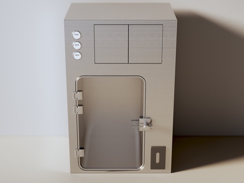  双扉高压锅  灭菌柜3d模型 