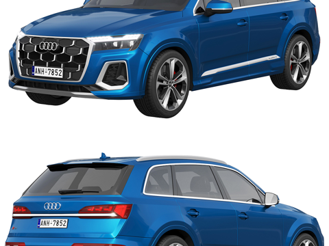  奥迪Q7suv汽车3d模型 
