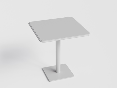  现代金属 方形茶几 边几组合3d模型 
