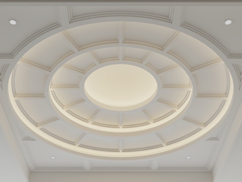  现代天花吊顶3d模型 