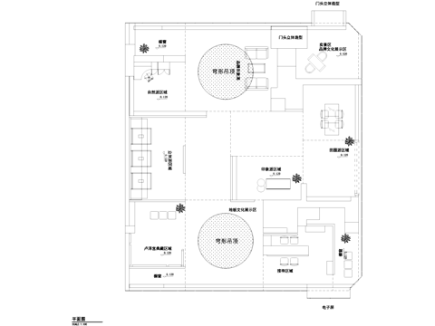 德威毕加索地板专卖店室内工装CAD施工图cad施工图