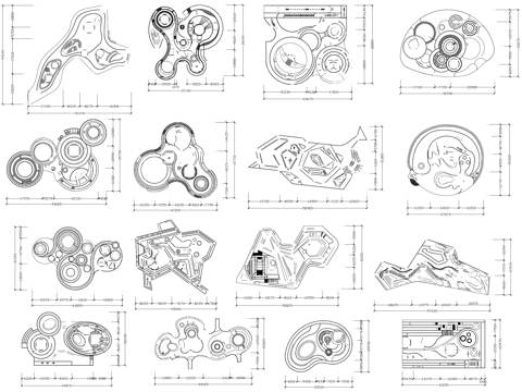 儿童活动场地平面CAD图块图库cad施工图