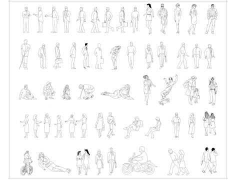 人物CAD图库cad施工图